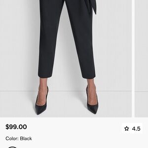 DKNY Black Cropped Women's Pants
